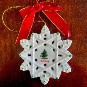 Spode Ceramic Snowflake Ornament